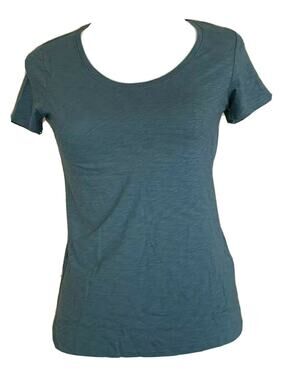 St. Tropez West blue green T Shirt short sleeve women Top Sz XS